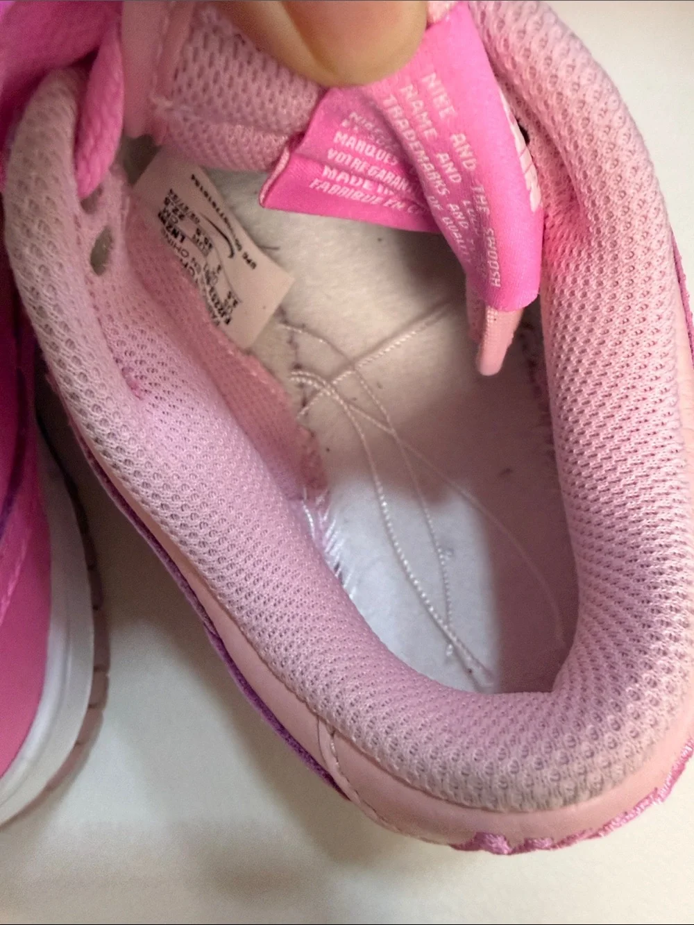 Nike Kids Pink and Light Pink Sneakers